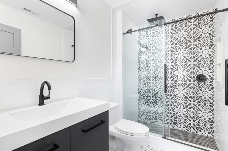 Large Format Tiles with Geometric Patterns